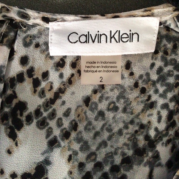 🔴So pretty! EUC 2 piece Calvin Klein snakeskin print dress size 2 - Picture 7 of 8
